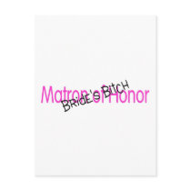 Matron of Honour Brides Bitch Pink Black