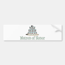 Matron Of Honour (Cake) Bumper Stickers