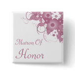 Matron Of Honour Mauve Bouquet Button