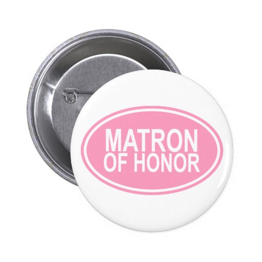 Matron of Honour Wedding Oval Pink