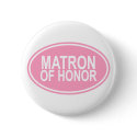 Matron of Honour Wedding Oval Pink buttons