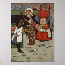 Matron Rocking Baby Listening to Alice Poster
