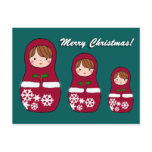 Matryoshka Christmas Postcard