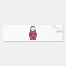 Matryoshka Doll 2 ~ Russian / Babushka Nesting Bumper Sticker