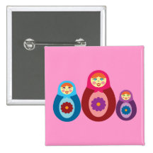 Matryoshka Dolls Button