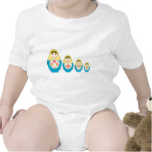 Matryoshka Russian Nesting Dolls Bodysuit