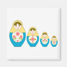 Matryoshka Russian Nesting Dolls Refrigerator Magnet