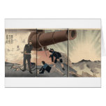 Matsushima Gun firing c. 1894. Japan. cards