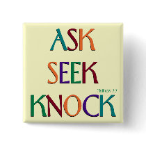 Matt 7:7 customisable pin