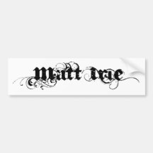 matt bumper sticker