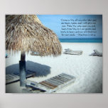 Matthew 11 Beach Scenic Christian Bible Print