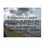 Matthew 17:20 - Motivational Inspirational Quote t-shirts