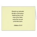MATTHEW 28:19 cards