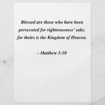 MATTHEW 5:10 PERSONALIZED FLYER