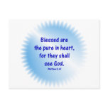 Matthew-5: 8 - BLESSED ARE THE PURE IN HEART... postcards