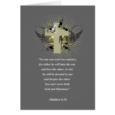 MATTHEW 6:24 Bible Verse Card by Christianity