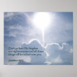 Matthew 6:33 Shining Clouds Print