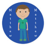 Matthew´s boy with stick stickers