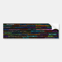 Matthew Text Design I Bumper Sticker