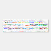 Matthew Text Design II Bumper Sticker