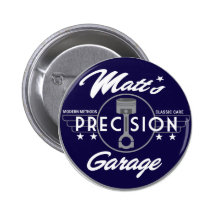 Matt's Precision Garage Standard Logo Pinback Button