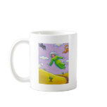 Maturity - Happy old woman flying with her dogs mugs