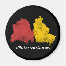 Mauerfall - Wir hassen Grenzen Fridge Magnets
