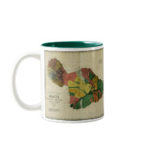 Maui, 1885, Vintage Hawaii Map Coffee Mug