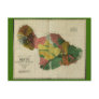 Maui, 1885, Vintage Hawaii Map Postcard