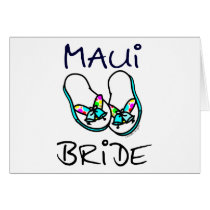 Maui Bride Wedding Greeting Cards