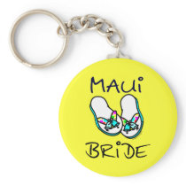 Maui Bride Wedding Favours Key Chain
