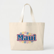 Maui flowers tote bag