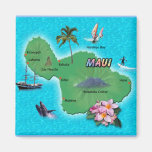 Maui Map Fridge Magnets