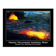Mauna Ulu eruption of Kilauea Volcano in Hawaii Postcard