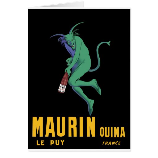 Maurin Quina - Cappiello 1906 - Absinthe Apertif Greeting Card