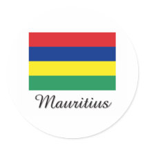 Mauritius Flag Design stickers