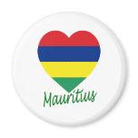 Mauritius Flag Heart magnets
