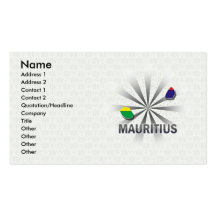 Mauritius Flag Map 2.0 Business Card