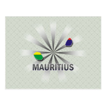 Mauritius Flag Map 2.0 Post Cards