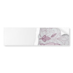 mauve and grey flower line art design bumper stickers