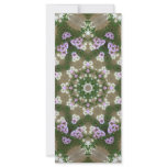 Mauve and White Lantana Kaleidoscope Art 4 rack cards