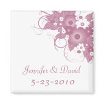 Mauve Bouquet Keepsake Wedding Magnet