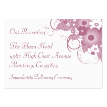 Mauve Bouquet Reception Profile Card Business Cards