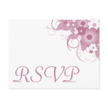 Mauve Bouquet RSVP Wedding Postcard