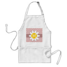 Mauve Circles; Spring Daisy Apron