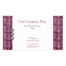 Mauve Damask Business Card