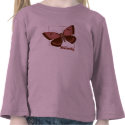 Mauve Flutterby t-shirts
