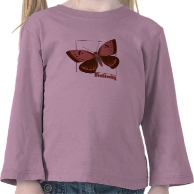 Mauve Flutterby Tee Shirts by KrispysKingdom