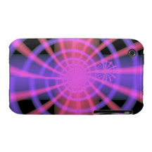 Mauve fractal spiral iPhone 3 cover