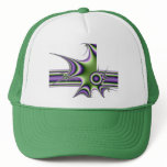 Mauve-green fractals hat